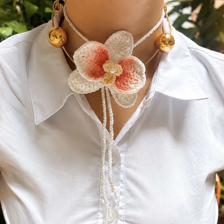 Teje tu collar de orquídea & Helado